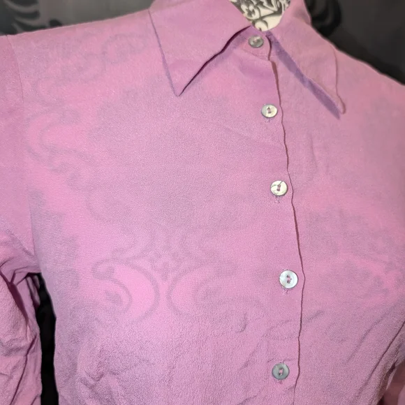 Vintage 80s/90s H&M (Hennes) 100% Silk Blouse - Picture 3 of 4